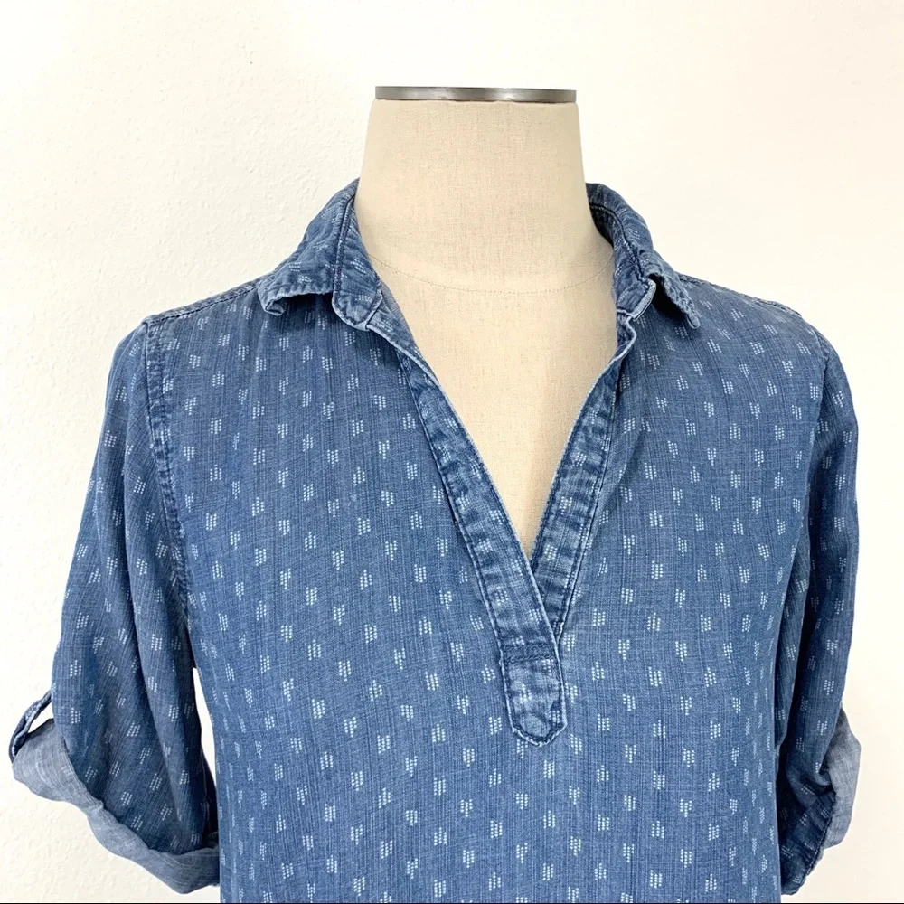 Anthropologie Cloth & Stone Tencel Dot Print Dress - Picture 2 of 7